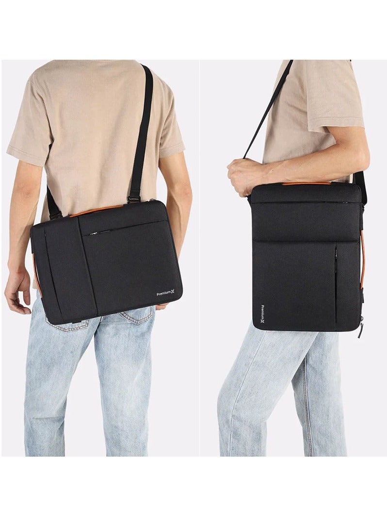 PremiumX Protective Laptop Shoulder Bag for 16-inch MacBook Pro M3/M2/M1 Pro/Max, Water-Resistant Laptop Sleeve (Black) - Image 4