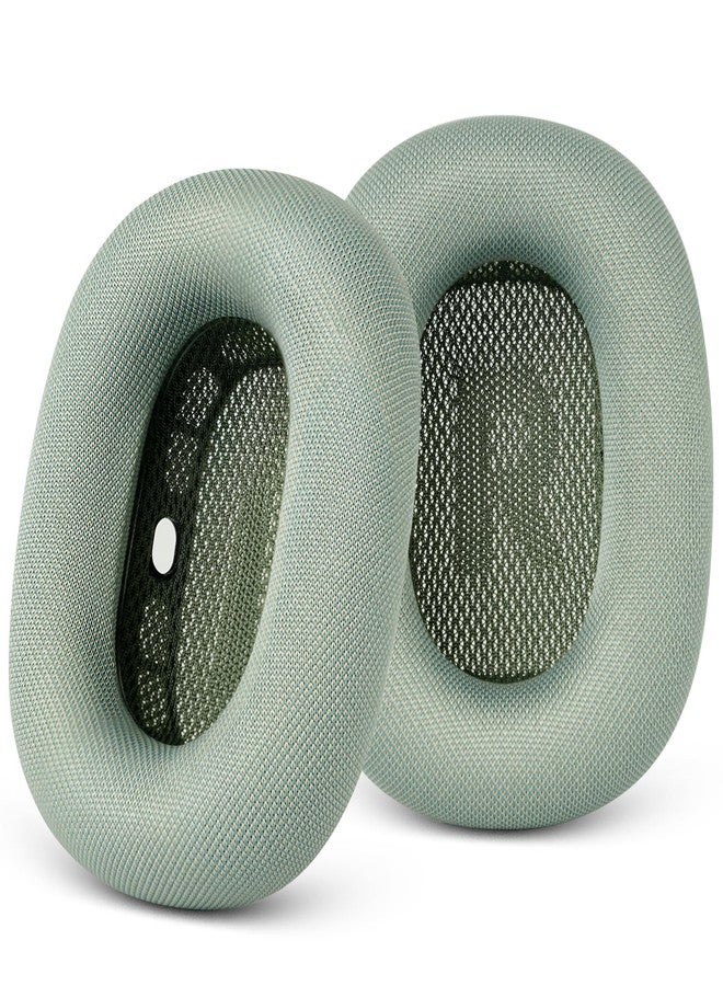 GEVO Upgraded Ear Cushions Replacement Earpads for Apple AirPods Max Headphones, Mesh Fabric Ear Pads Cover with Memory Foam and Magnet for AirPods Max (Green) - Image 1