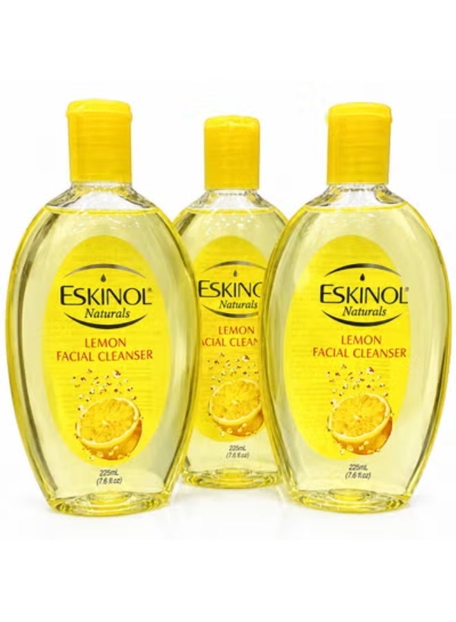 Eskinol 3 pieces of deep cleansing facial wash with lemon extract,3 X 225 ml - Image 1