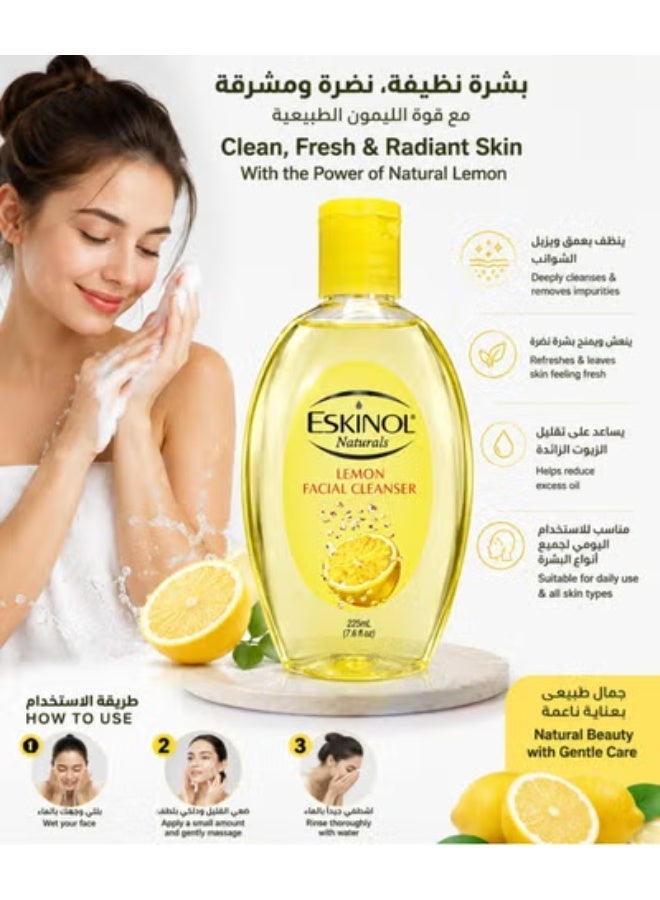 Eskinol 3 pieces of deep cleansing facial wash with lemon extract,3 X 225 ml - Image 4
