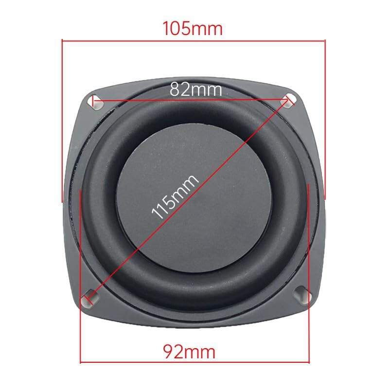 CCeCCe 2 Pack 4 Inch Woofer Vibrating Membrane Iron Rubber Vibration Diaphragm Plate Replacement Passive Radiator Film for Bass Speaker Subwoofer Loudspeaker Audio DIY Repair - Image 3