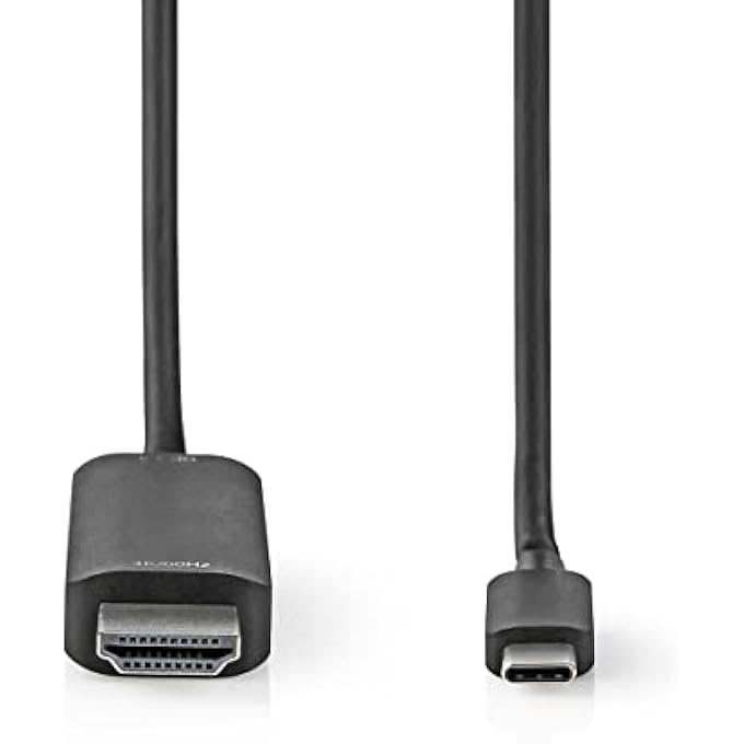 NEDIS CCGP64655BK20 USB ADAPTER | USB 3.2 GEN 1 | USB TYPE-C MALE | HDMI CONNECTOR | 2.00 M | ROUND | NICKEL PLATED | PVC | BLACK | POLYBAG - Image 3