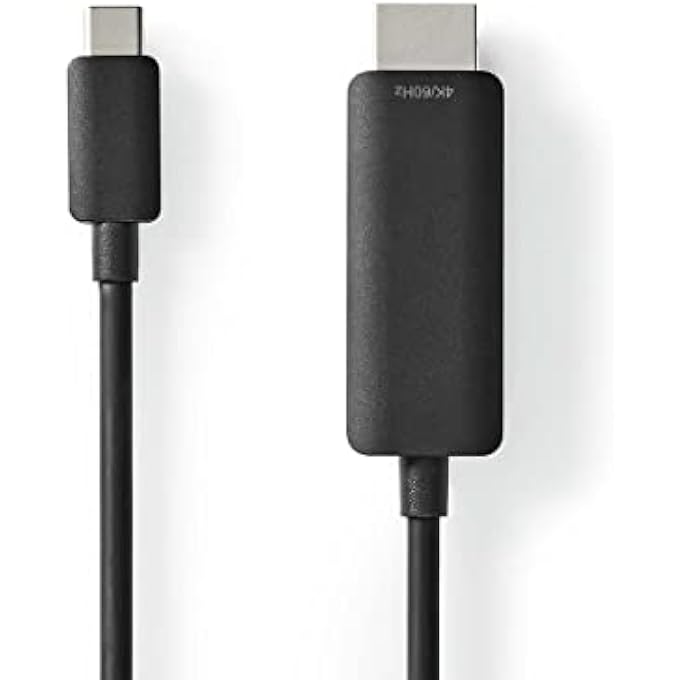 NEDIS CCGP64655BK20 USB ADAPTER | USB 3.2 GEN 1 | USB TYPE-C MALE | HDMI CONNECTOR | 2.00 M | ROUND | NICKEL PLATED | PVC | BLACK | POLYBAG - Image 2