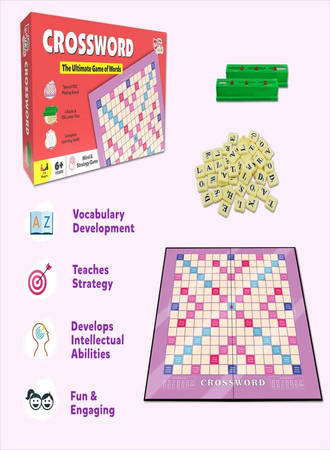 Little Berry Crossword Board Game for Kids & Adults | Ultimate English Word Building Game for All Ages | Multiplayer Educational Vocabulary Builder Game Set | Big Size Learning Word Puzzle Game Toys - Image 3