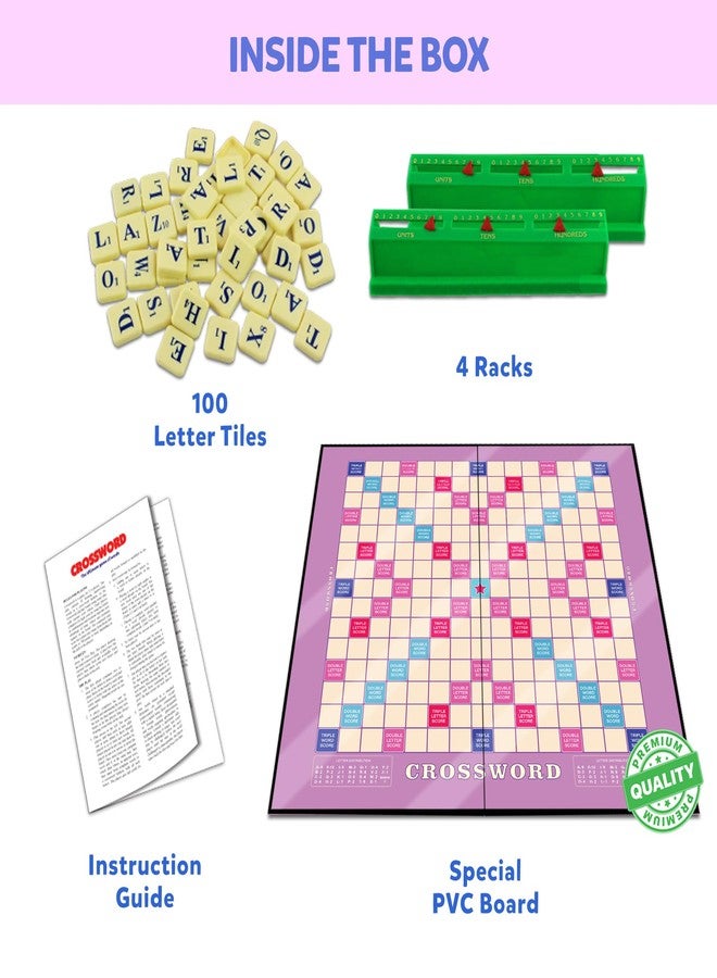 Little Berry Crossword Board Game for Kids & Adults | Ultimate English Word Building Game for All Ages | Multiplayer Educational Vocabulary Builder Game Set | Big Size Learning Word Puzzle Game Toys - Image 2