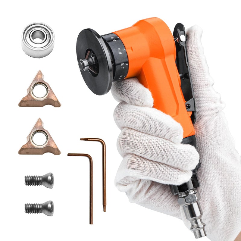 UPWOOD 2in1 Mini Air Chamfer Tool for Chamfering and Round Cornor on Metal Arc Corner 45 Degree Pneumatic Beveling Trimming Deburring Machine - Image 2