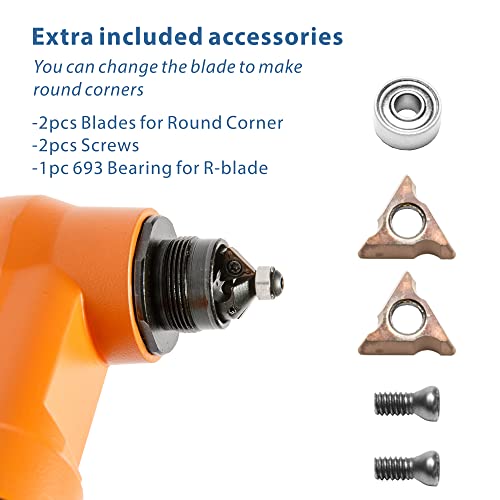 UPWOOD 2in1 Mini Air Chamfer Tool for Chamfering and Round Cornor on Metal Arc Corner 45 Degree Pneumatic Beveling Trimming Deburring Machine - Image 3