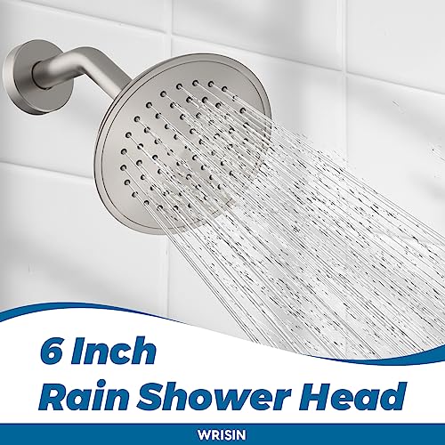 WRISIN Tub Shower Faucet Set with Valve, WRISIN Shower Faucets Sets Complete Brushed Nickel with 6 Inch High-Pressure Rian Showerhead - Image 3