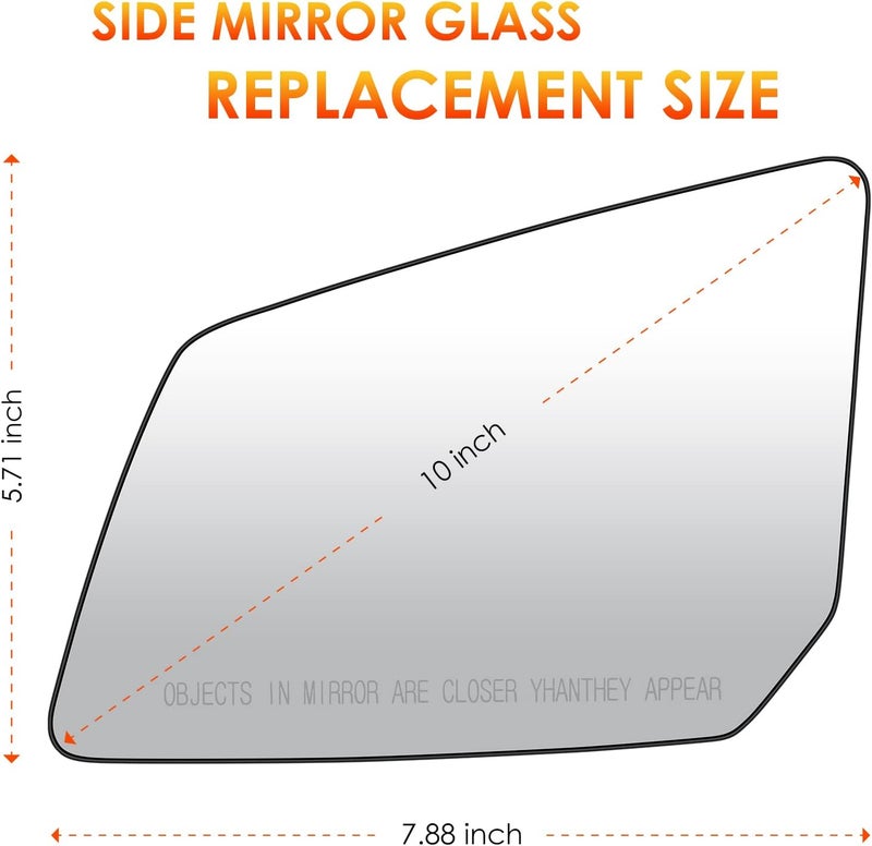 ILONPA Left Driver Side Heated Mirror Glass Replacement - Image 4