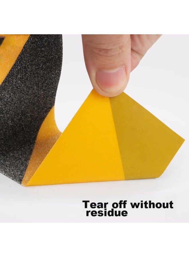 Oumai Frosted Non-slip Tape, Pvc Safety Warning Anti-slip Tape, Stair Floor Sticker, Step Anti-slip Strip, Floor Tile Anti-slip Frosted Tape, 5cm*5m, Black And Yellow, 1 Roll - Image 2