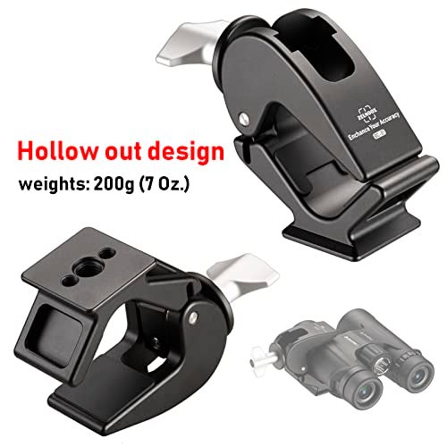 Zelnoox Clamp Binocular Tripod Adapter – ARCA Quick Release Dovetail | 1/4"-20 & 3/8"-16 Screw Holes | Fits 26-58mm Binoculars - Image 5