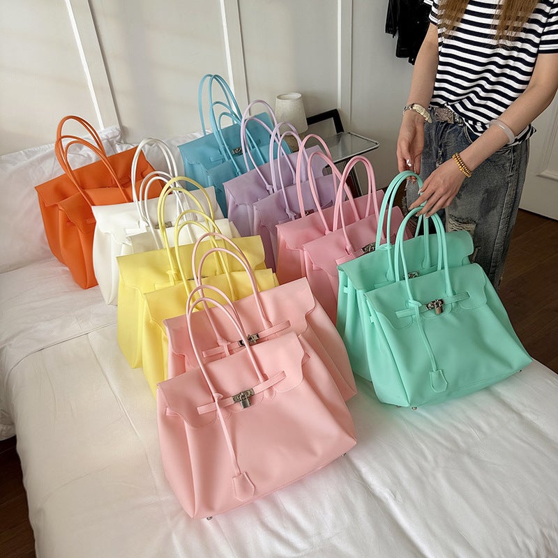 Kiiikiii Style Jelly Kelly Bag Crossbody Tote for Women - Image 2
