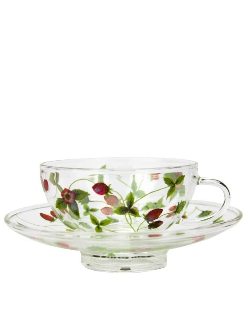 تيلاند كوب وصحن فراولة مقاوم للحرارة من مادة البورسليكات (0.185 لتر) - Image 1