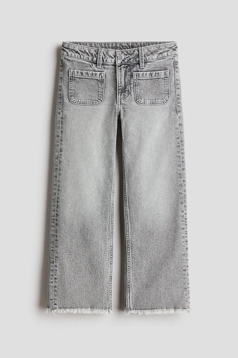 H&M Relaxed Fit Wide Leg Ankle Jeans