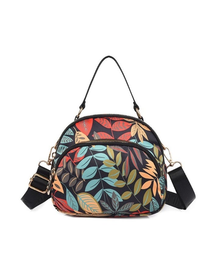 NIBEMINENT New Fashion Colorful Maple Leaf Printed One Shoulder Crossbody Bag - Image 1
