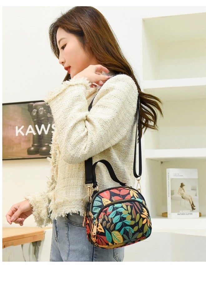 NIBEMINENT New Fashion Colorful Maple Leaf Printed One Shoulder Crossbody Bag - Image 2