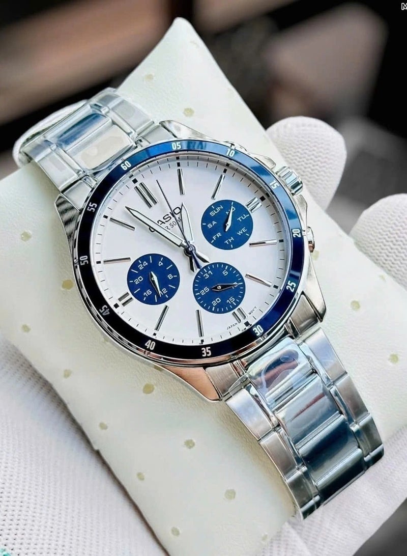 كاسيو ساعة كاسيو كرونوغراف القياسية MTP-1374D-7A2V - Image 2