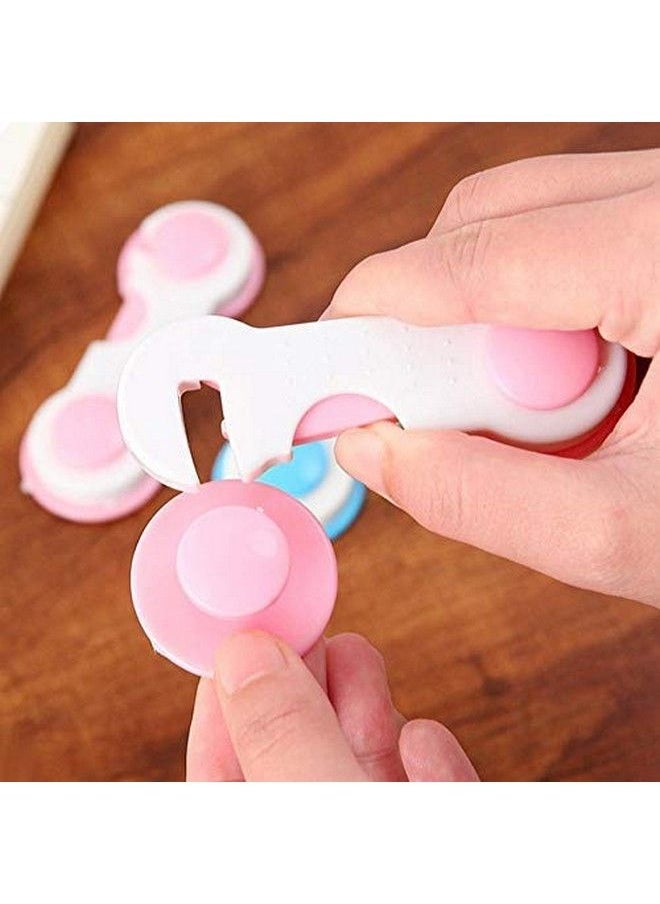 The Little Lookers - Multipurpose Non Toxic Bpa Free Safety Lock For Doors Cabinet Fridge Drawer ; Safety Accessories For Baby Child Kids Infant Toddler (Pink Pack Of 4) - Image 1