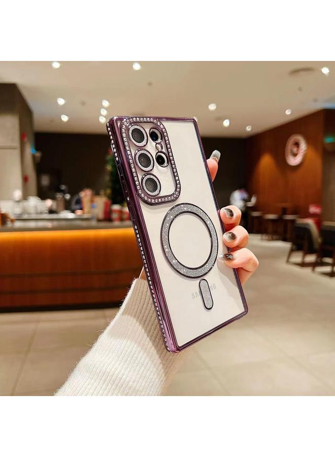 S-TOP Case For Samsung Galaxy S25 Ultra 5G Diamond Gradient Plated MagSafe TPU Phone Case - Image 1