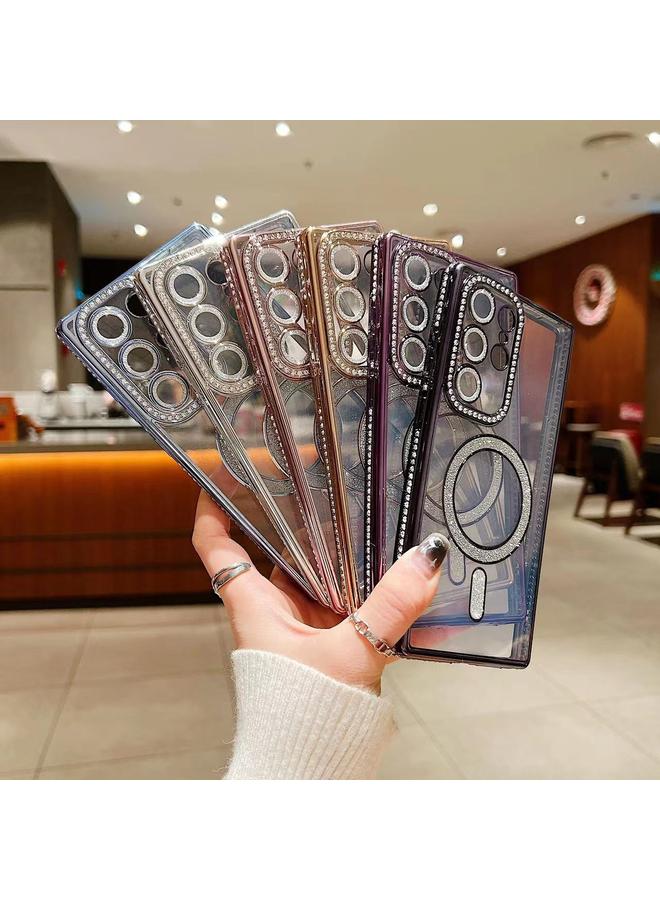 S-TOP Case For Samsung Galaxy S25 Ultra 5G Diamond Gradient Plated MagSafe TPU Phone Case - Image 3