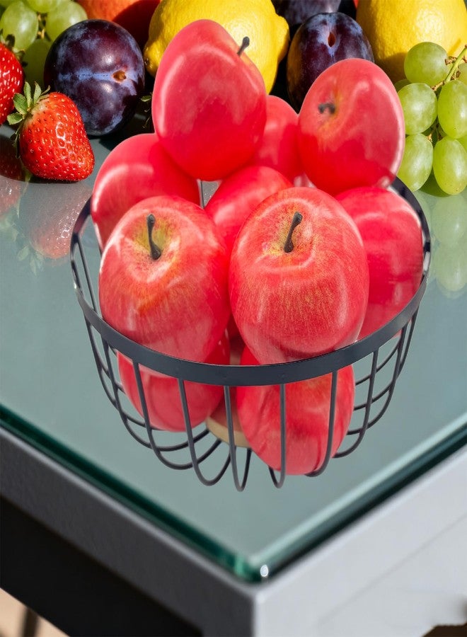 Halloluck 12 Pcs Artificial Apples Fake Fruit Faux Apples Realistic Fruits for Home Kitchen Table Fruit Bowl Home Decor Photography Props - Image 3