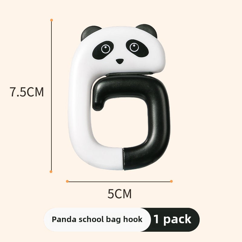 Portable No-Drill Desk Bag Hook Little Panda 