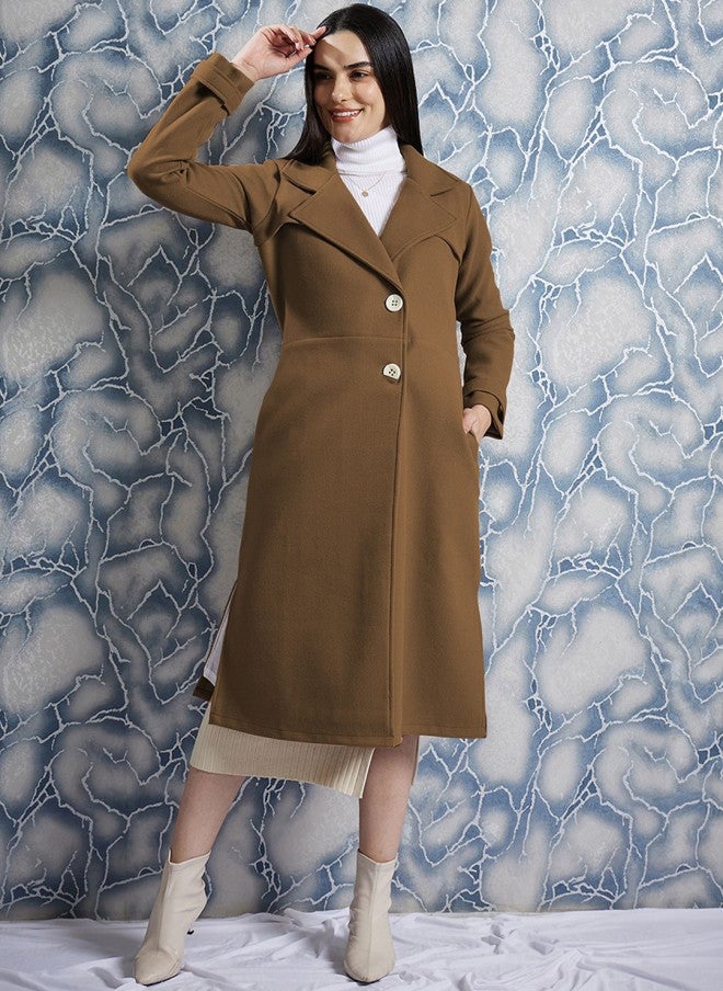 Athena Camel Brown Women Trench Coat - Image 1