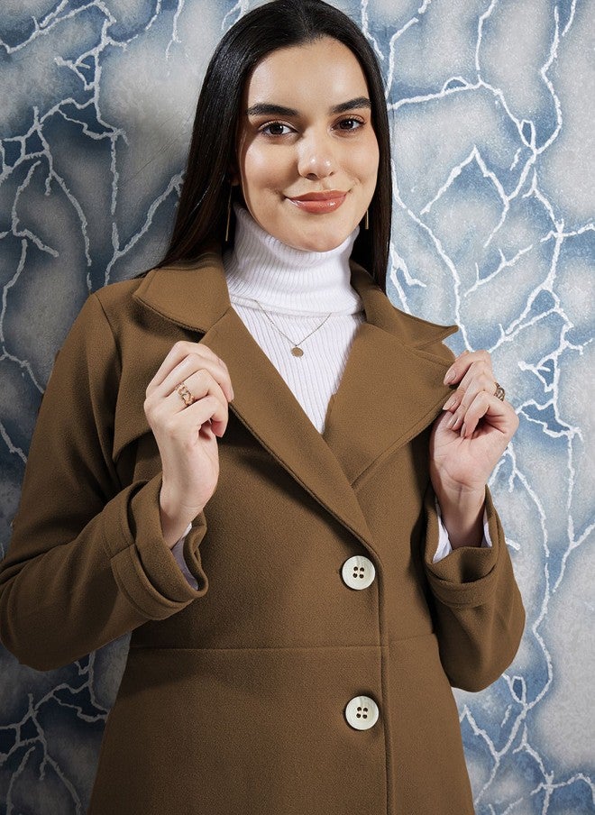 Athena Camel Brown Women Trench Coat - Image 2