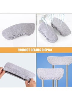 Generic 2pcs Crutch Cover Thickened Underarm Pad Compact Crutch Pad Crutch Pad Hand Grip Covers Crutch Pads Crutch Cushion Covers Crutch Cushion Hand Grips Cotton Light Grey  - Image 3