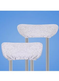 Generic 2pcs Crutch Cover Thickened Underarm Pad Compact Crutch Pad Crutch Pad Hand Grip Covers Crutch Pads Crutch Cushion Covers Crutch Cushion Hand Grips Cotton Light Grey  - Image 2