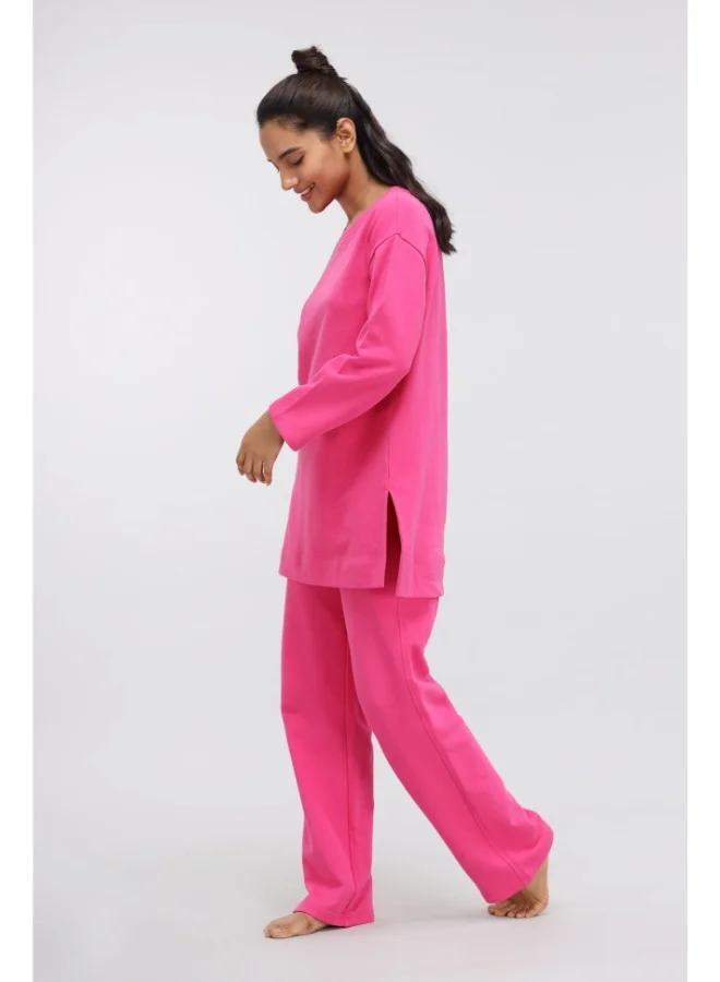 NeceSera Pink Long Terry Pullover Set