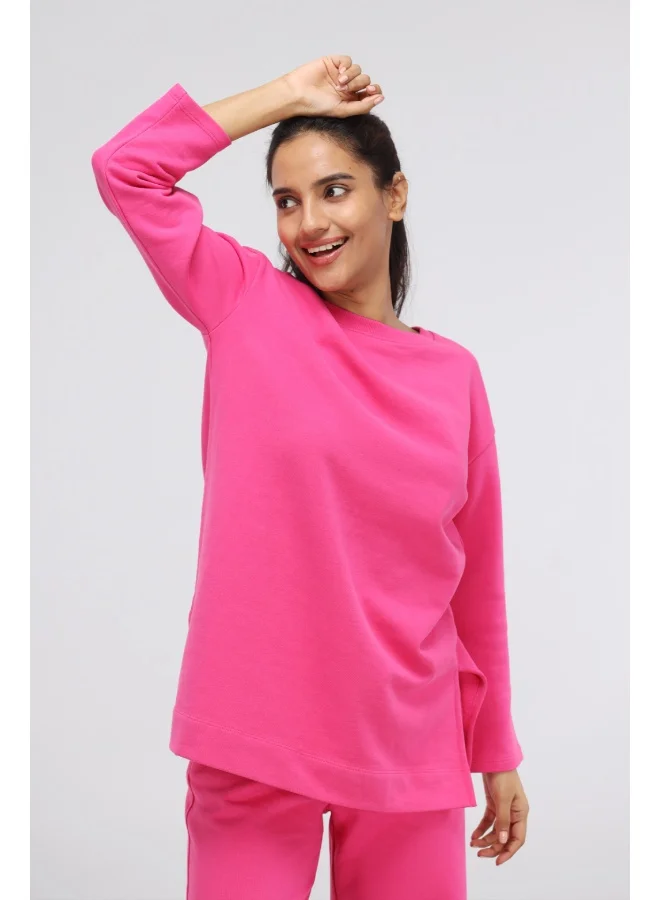 NeceSera Pink Long Terry Pullover Set
