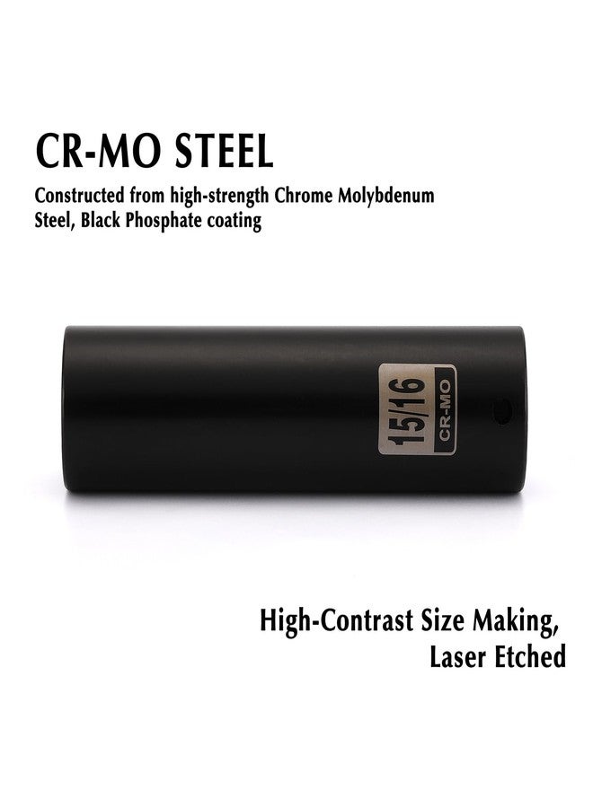 EMENTOL 2PCS 1/2 Inch Drive Extra Long Deep Impact Socket Set- 3/4 Inch and 15/16 Inch, CR-MO, SAE, 6 Point Extra Deep Socket, 5" Length - Image 4