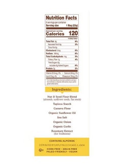 Simple Mills Almond Flour Crackers Fine Ground Sea Salt 6 Packs 0.8 oz 23 g Each  - Image 2