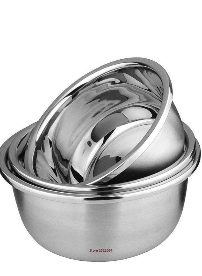 Stainless Steel Mixing Bowl with Whisk – 38 cm  - Image 1