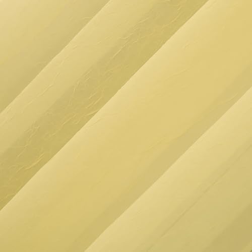 No. 918 Erica Crushed Sheer Voile Rod Pocket Curtain Panel, 51" x 84", Yellow - Image 3