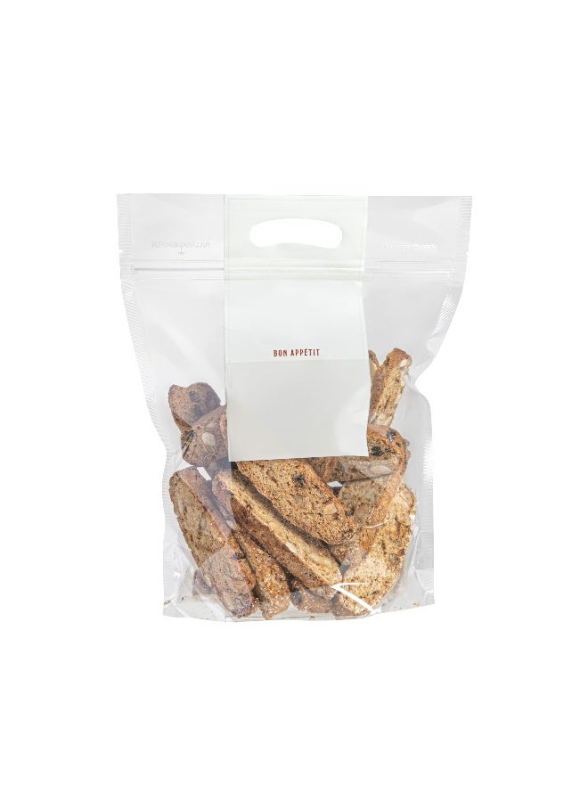 Restaurantware Bag Tek 8.2 x 3.4 x 10.6 Inch Plastic Storage Bags With Handles, 100 Gusseted Zip Bags - See-Through, Heavy-Duty, Clear Plastic Zip Handle Bags, Reclosable, - Image 2