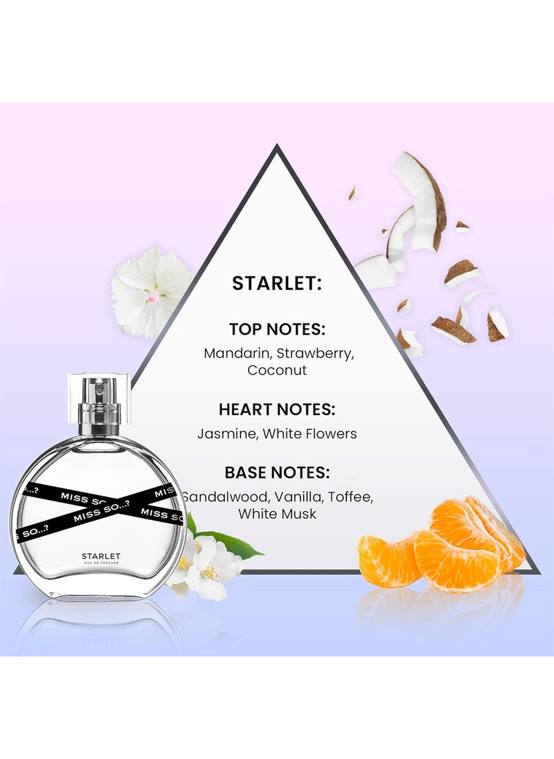 So..? So Miss Set  Gift Collection  Starlet Sugar Rush and Sunset Sky Perfumes for Women  Elegant Vanilla Perfume Notes  CrueltyFree  3 pc  - Image 2