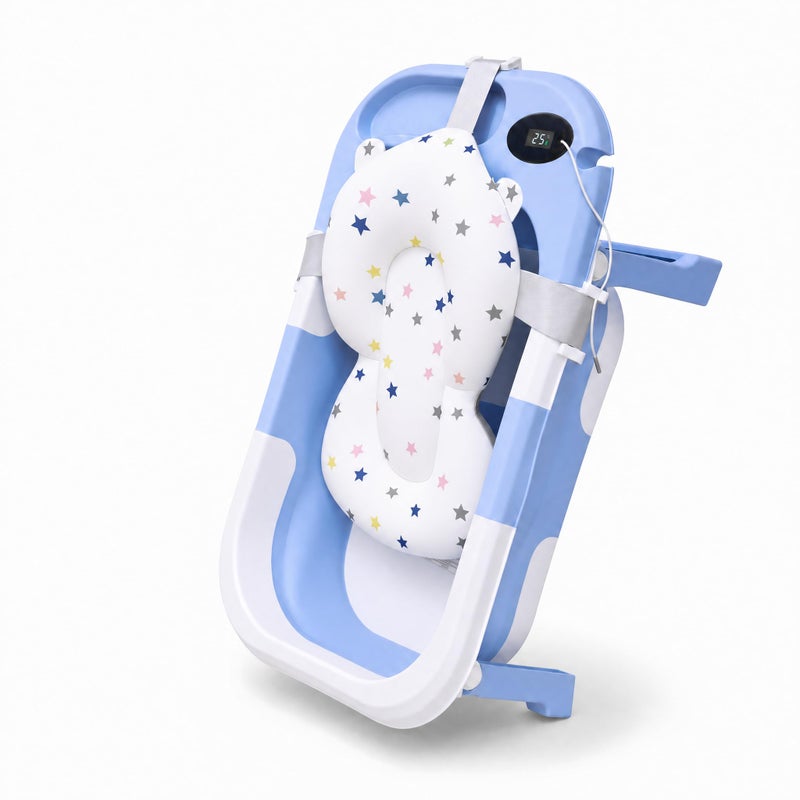 Foldable Baby Bathtub with Temperature Monitor - Portable and Practical Space Saving Bathtub - Image 4