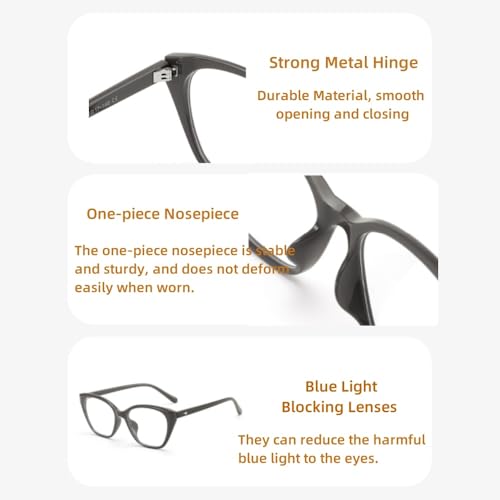 Karsaer Cat Eye Frames for Women Spectacles Specs for Men Computer Glasses E1312 - Image 3