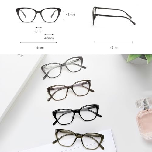 Karsaer Cat Eye Frames for Women Spectacles Specs for Men Computer Glasses E1312 - Image 4