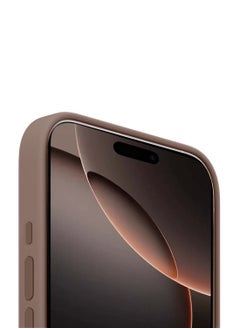 Wtech Apple iPhone 16 Pro 2024 Premium Soft Liquid Silicone Case Cover - Desert Titanium  - Image 4