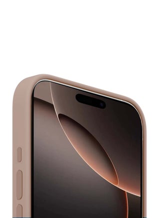 Apple iPhone 16 Pro 2024 Premium Soft Liquid Silicone Case Cover - Desert Titanium - view 3