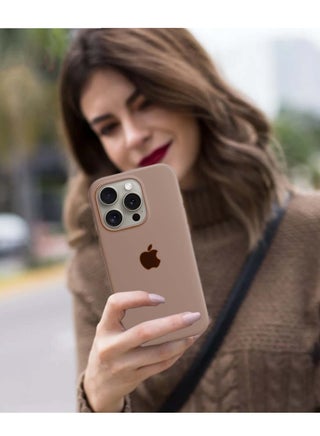 Apple iPhone 16 Pro 2024 Premium Soft Liquid Silicone Case Cover - Desert Titanium - view 5