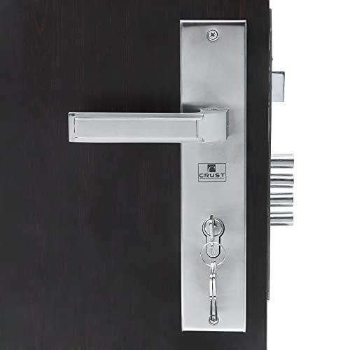 Crust Bolt Premium 10" Cy Plate Mortise Door Lock Handle Set with Brass Lock Body and Both Side Key, 60mm Cylinder Set with 3 Computer Keys - Image 3