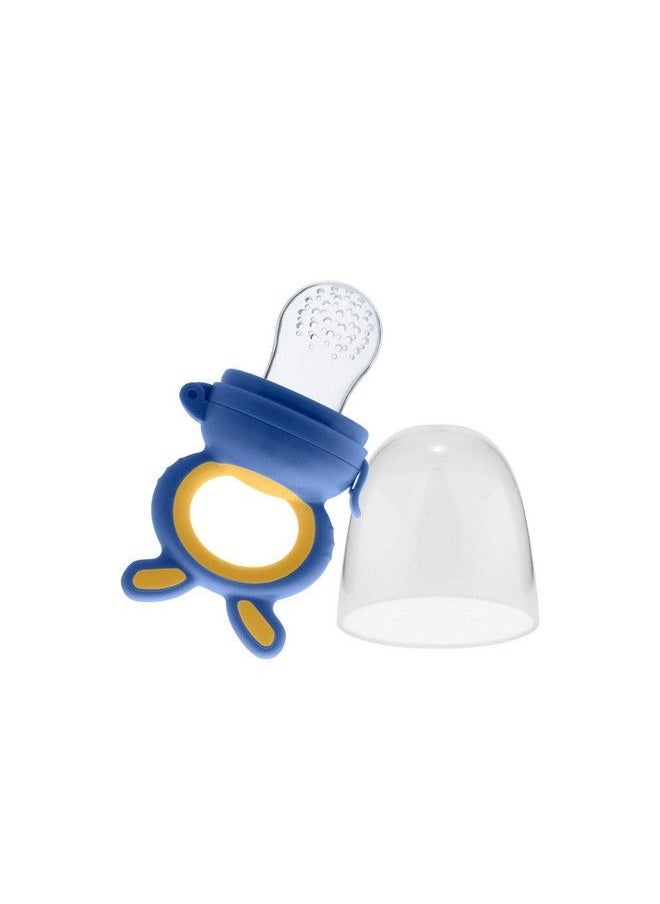 Beebaby - Chewy Silicone Food & Fruit Nibbler For Babies Bpa Free Fruit Feeder Pacifier With Extra Silicone Mesh (Chewy Blue) - Image 1