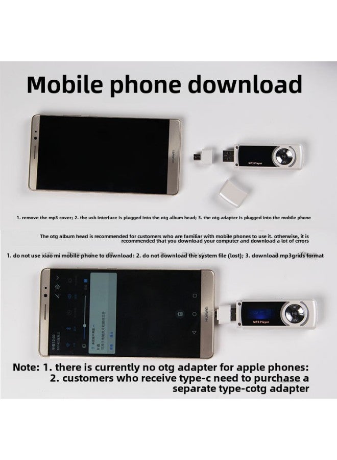 YiZhiyin Z01 StUdent BlUetooth Mp3 Player Lyrics U Disk Comes With USB English Phonetic Recorder Sports-Body Color:White Glossy And Stain-resistant-Memory Capacity:256MB-official Standard - Image 5