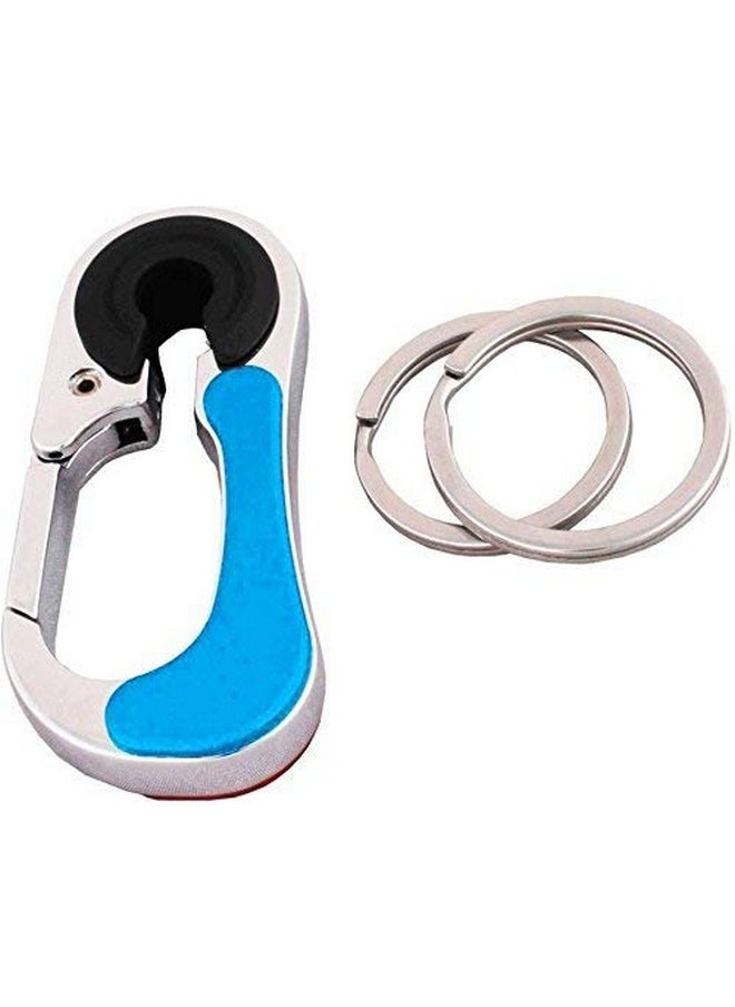 TechPro Antique Hook Locking Silver Metal Key Ring Key Chain For Gift Boys Girls & Friends  - Image 2