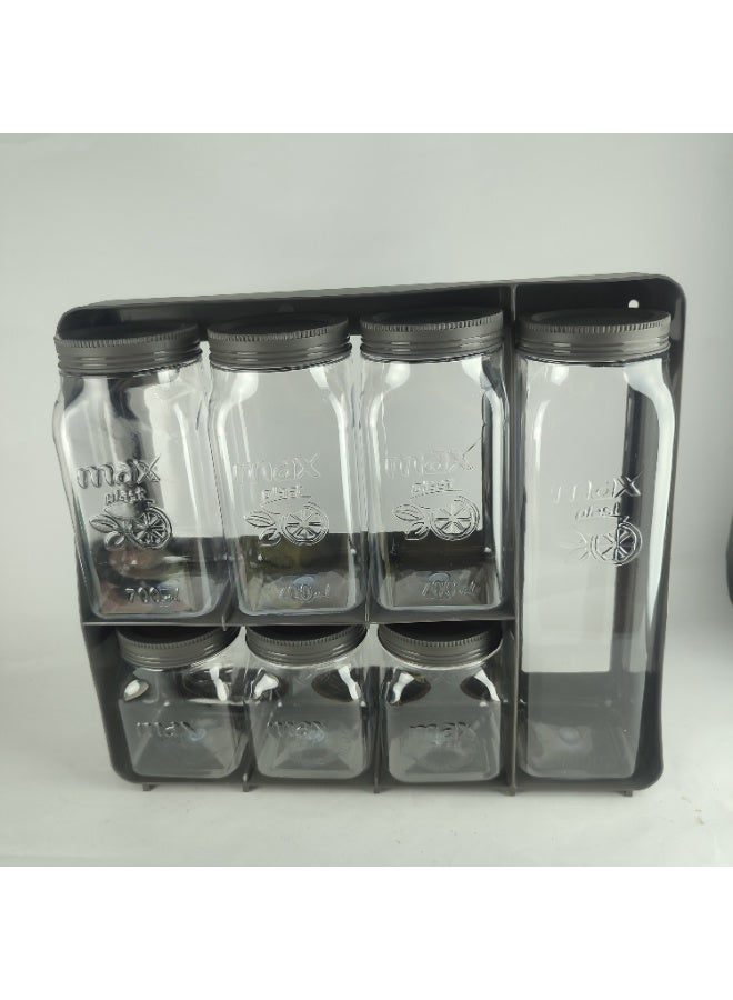 ماكس بلاست مجموعة مرطبان توابل بلاستيكي مع حامل من ماكس بلاست - Image 5