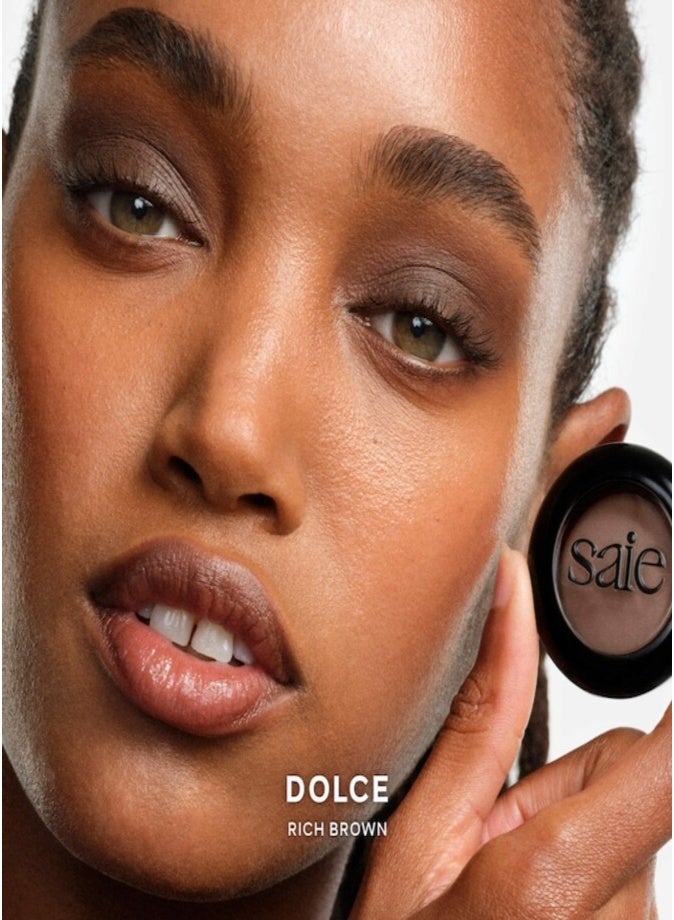 Saie SuperSuede™ Baked Eyeshadow 1g – Dolce (Rich Brown Matte) 16-Hour Wear Long-Lasting Baked Powder Eyeshadow - Image 3